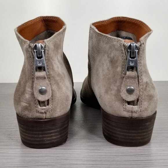 Lucky Brand Bremma Bootie, Taupe Suede, Womens Size Size 6 - Picture 5 of 10
